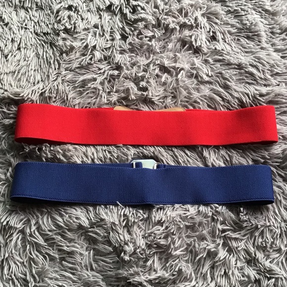 2 Vintage Belts.VTG Elastic Croc Print Buckle - Picture 3 of 7